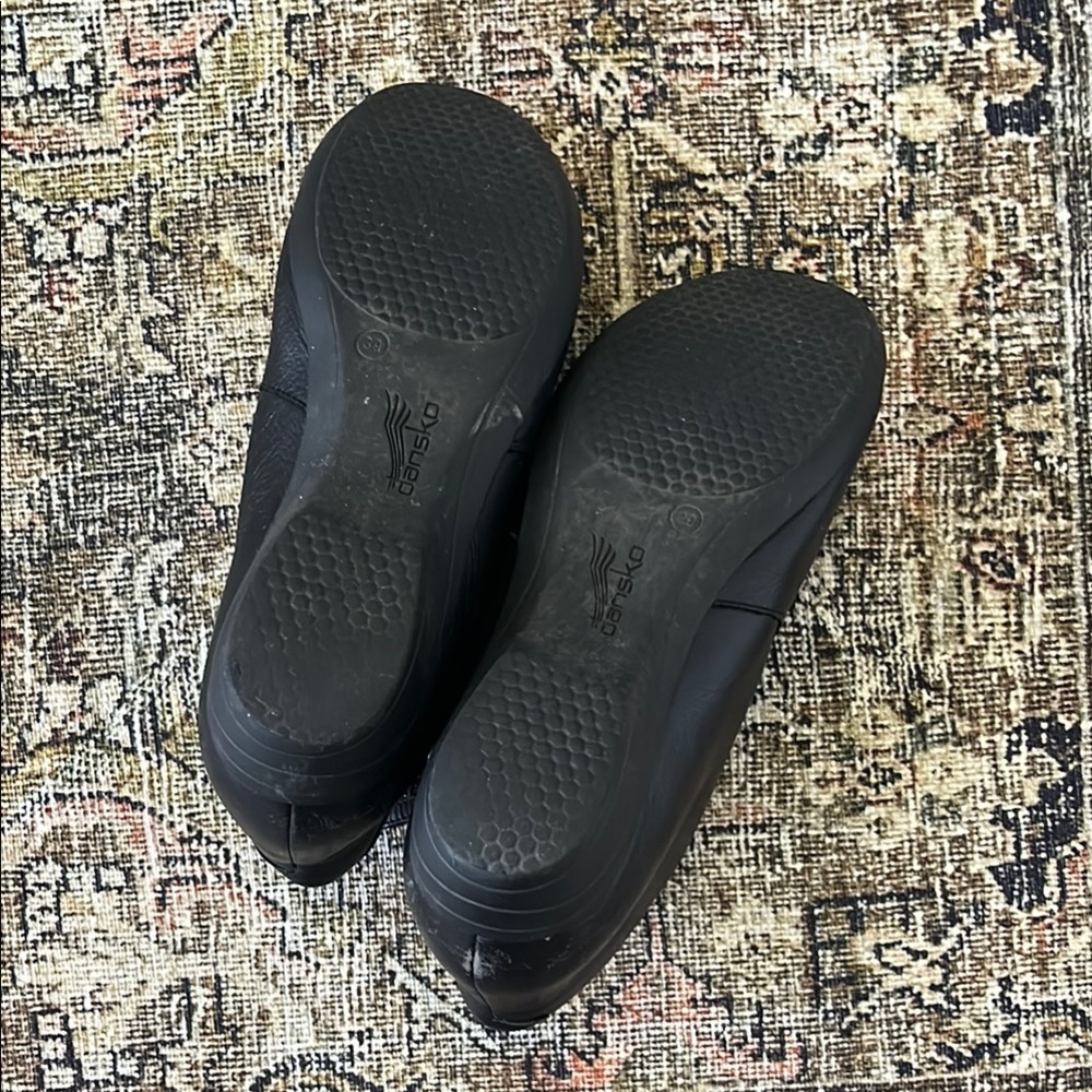 Dansko Black Leather Ankle Boots - Picture 4 of 7